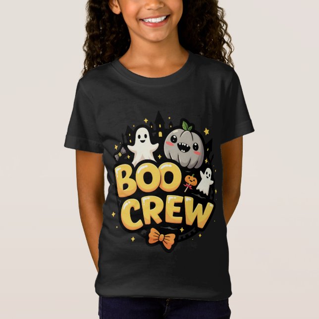 Camiseta La familia Boo Crew Yellow Halloween está coincidi (Anverso)