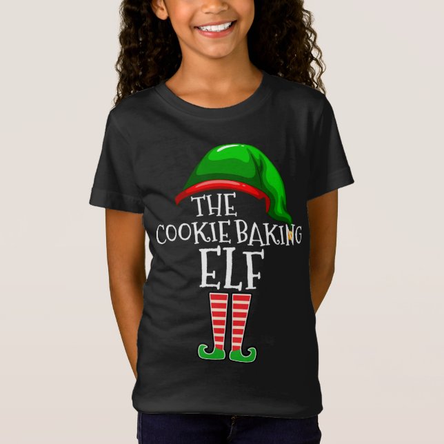 Camiseta La familia Cookie Baking Elf Coincide con Navidade (Anverso)