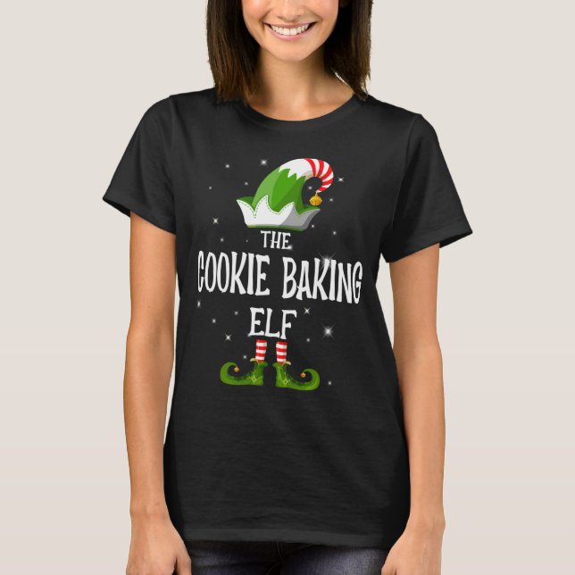 Camiseta La familia Cookie Baking Elf con Navidades coincid (Anverso)