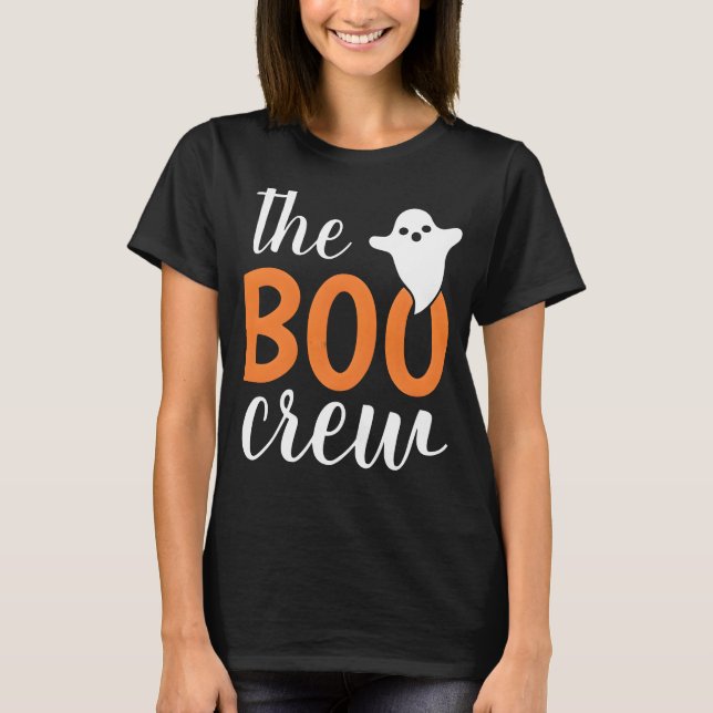 Camiseta La familia de Boo Crew Naranja Halloween (Anverso)