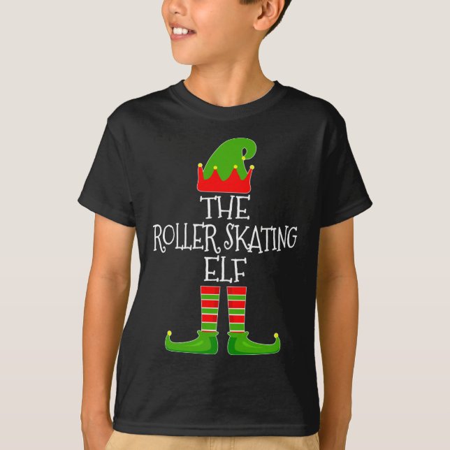 Camiseta La familia de compañeros Roller Skating Elf Cute G (Anverso)