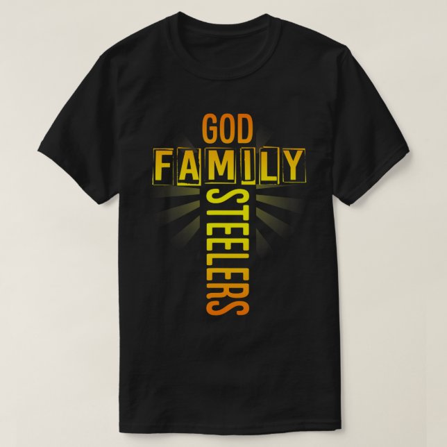 Camiseta La familia de Dios Steeler Shirt el día del padre  (Diseño del anverso)