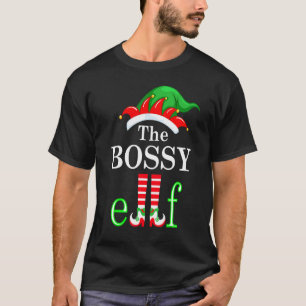 Camiseta La familia de elfos mandones Grupo de Navidad Paja