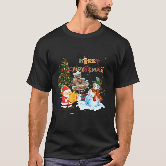 Camiseta La familia de Gnome navideño cuchi merry (Anverso)