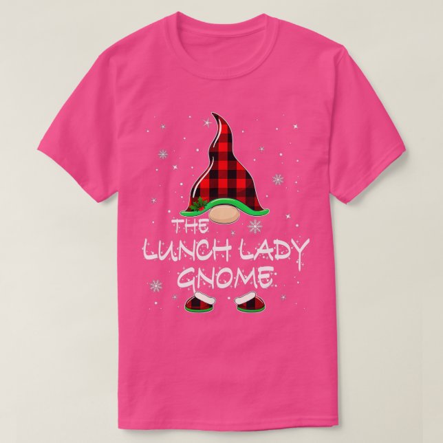 Camiseta La familia de juego de búfalos de Lunch Lady Gnome (Diseño del anverso)