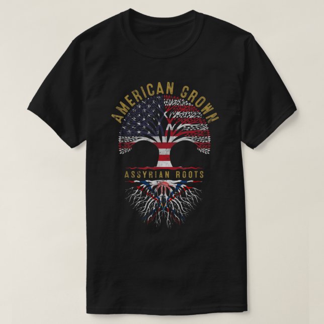 Camiseta La familia de la bandera del árbol de raíces asiát (Diseño del anverso)
