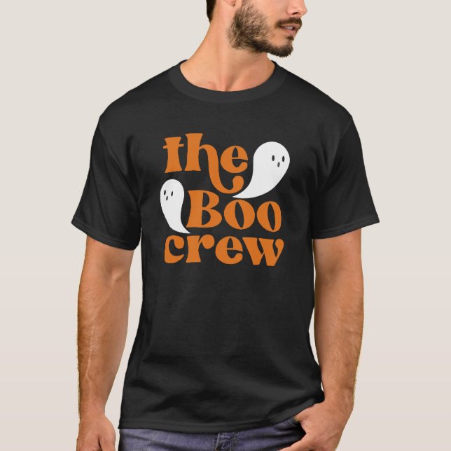 Camiseta La familia de la tripulación de Naranja de Boo Hal (Anverso)