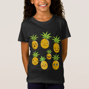 Camiseta La familia de las piñas cute la fruta divertida de
