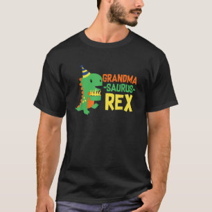 Camiseta La familia de los dinosaurios de la abuela que com