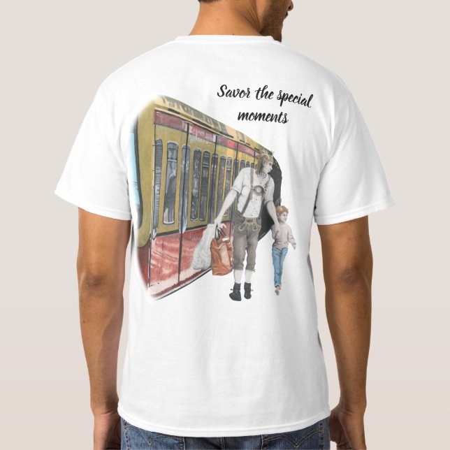 Camiseta La familia de los Elves alemanes comprando una cam (Reverso)