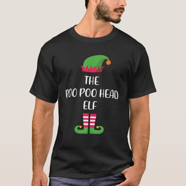 Camiseta La familia de los Navidades de Poo Poo Head Elf co (Anverso)