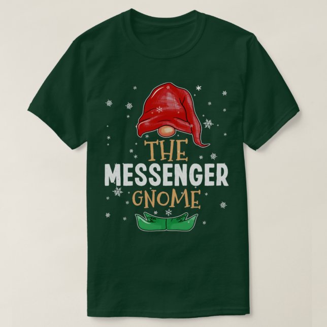 Camiseta La familia de mensajeros Gnome que coincide con Na (Diseño del anverso)