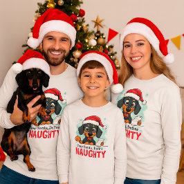 Camiseta La familia de Navidades de perros divertidos Santa