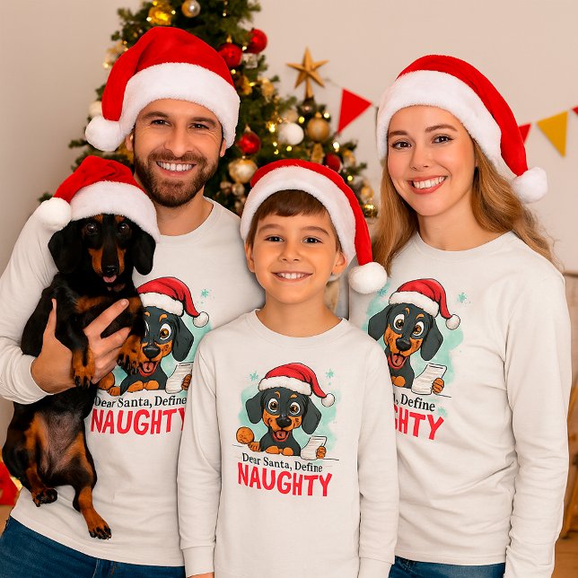 Camiseta La familia de Navidades de perros divertidos Santa (Subido por el creador)