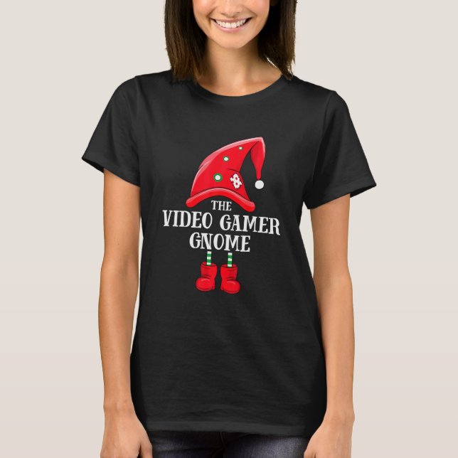 Camiseta La familia de Navidades de videojuegos Gnome (Anverso)