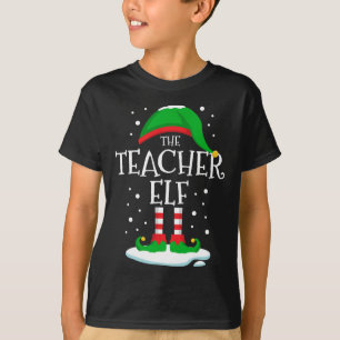 Camiseta La familia de Navidades Elf del profesor coincidie