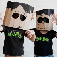 La familia de pequeños monstruos de Halloween está