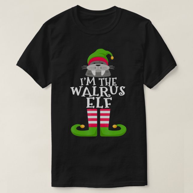 Camiseta La familia de Walrus Elf Animal Lover coincide con (Diseño del anverso)