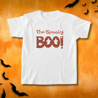 Camiseta La familia espeluznante de Boo Halloween con los n