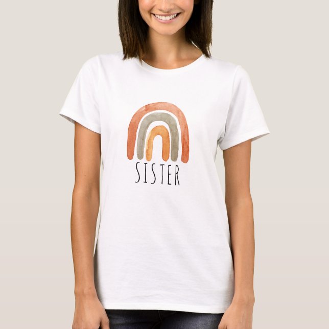 Camiseta La familia hermano Boho Rainbow (Anverso)