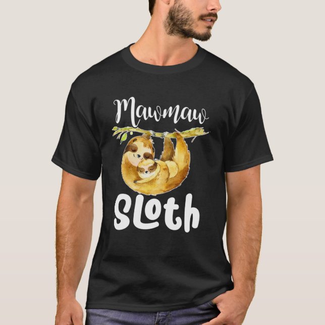 Camiseta La familia Mawmaw Sloth Mateo el Día de la Madre (Anverso)