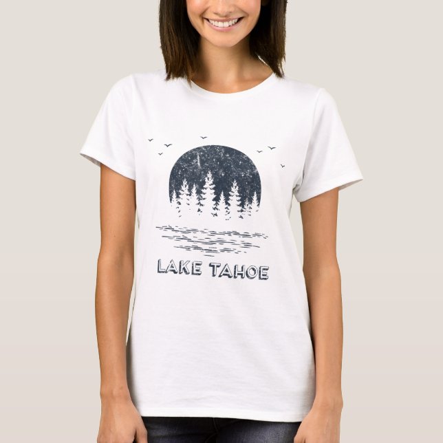 Camiseta La familia Moon de los árboles del lago Tahoe Vaca (Anverso)