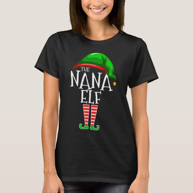 Camiseta La familia Nana Elf que compite con los Navidades  (Anverso)