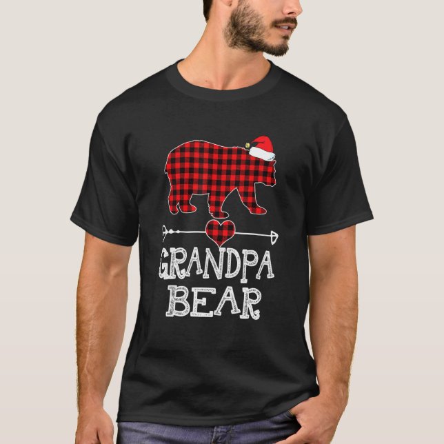 Camiseta La familia Pajama del oso del abuelo de la cama ro (Anverso)