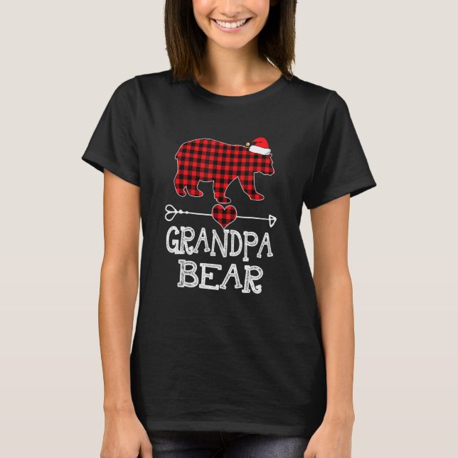 Camiseta La familia Pajama del oso del abuelo de la cama ro (Anverso)