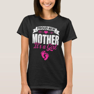 Camiseta La familia retro se enorgullece de ser nueva madre