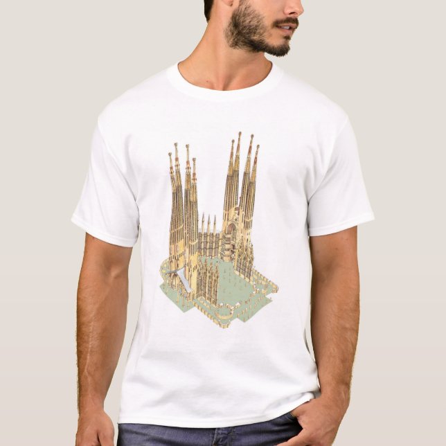 Camiseta La familia santa Antonio Gaudi. Barcelona España (Anverso)