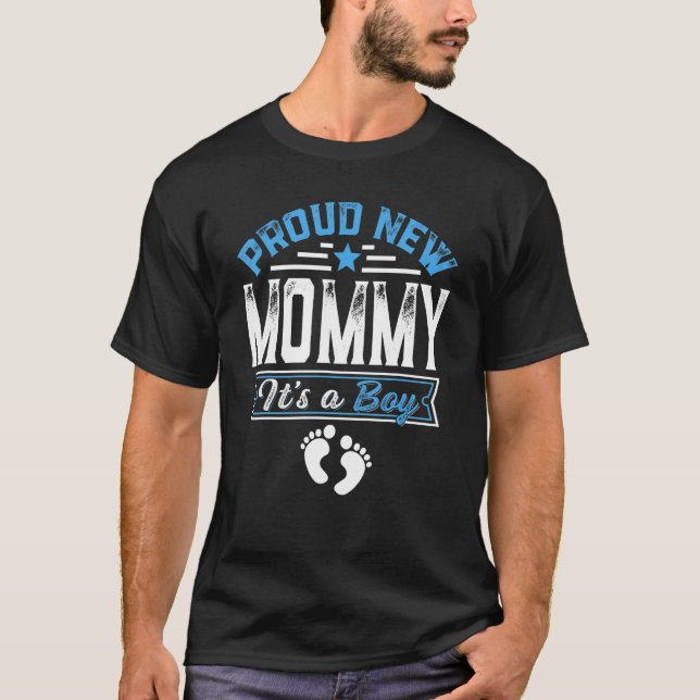 Camiseta La familia se enorgullece de ser nueva mami (Anverso)