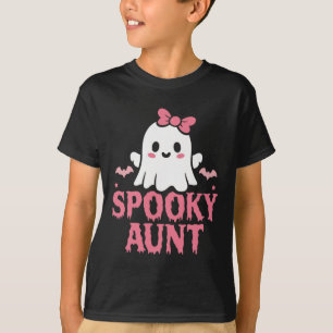 Camiseta La familia tía se burla del fantasma blanco rosado