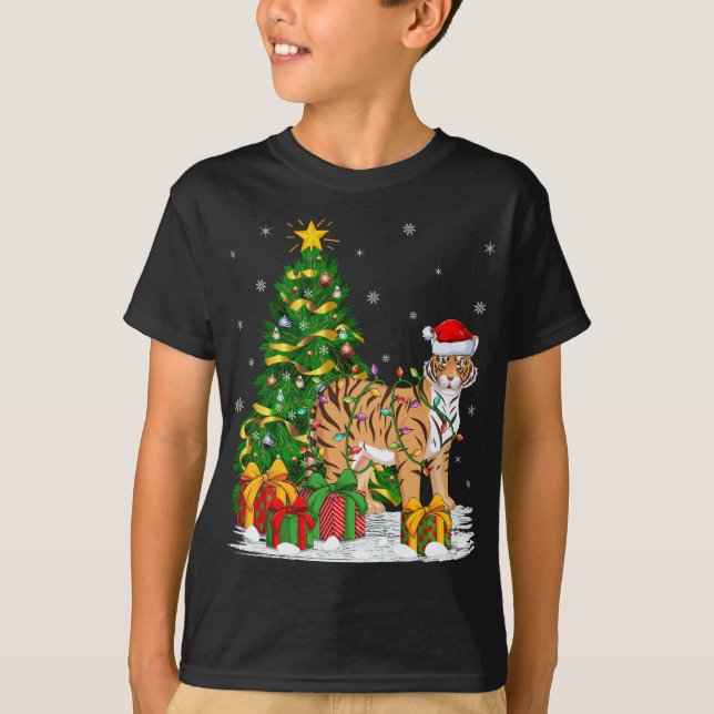 Camiseta La familia Tiger Lover Xmas coincide con el tigre  (Anverso)