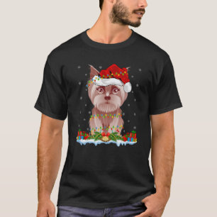Camiseta La familia Yorkie Dog Lover coincide con Santa Yor