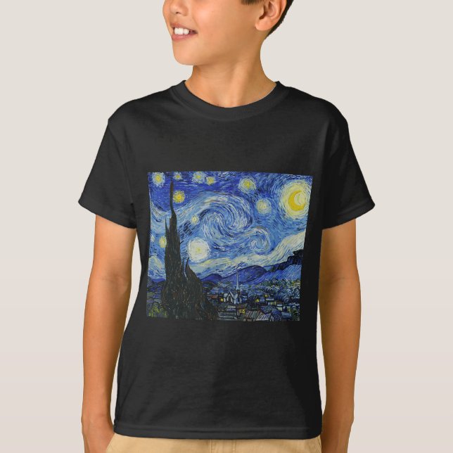 Camiseta La famosa pintura de Starry Night World (Anverso)