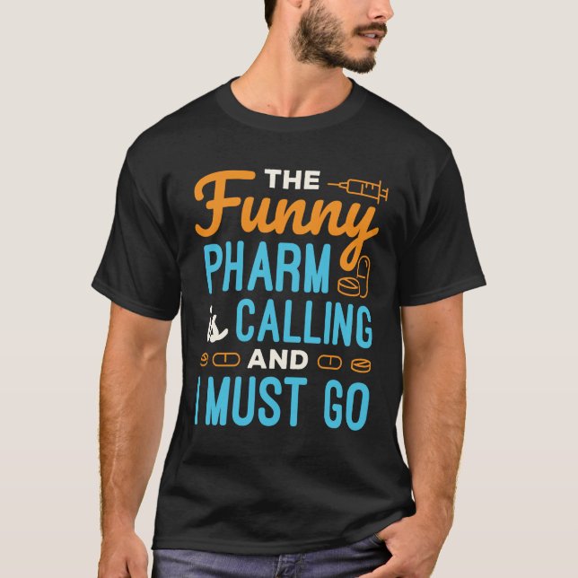 Camiseta La farmacia de la farmacia Tech Funny Pharm llama (Anverso)