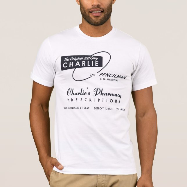 Camiseta La farmacia Detroit de Charlie (Anverso)