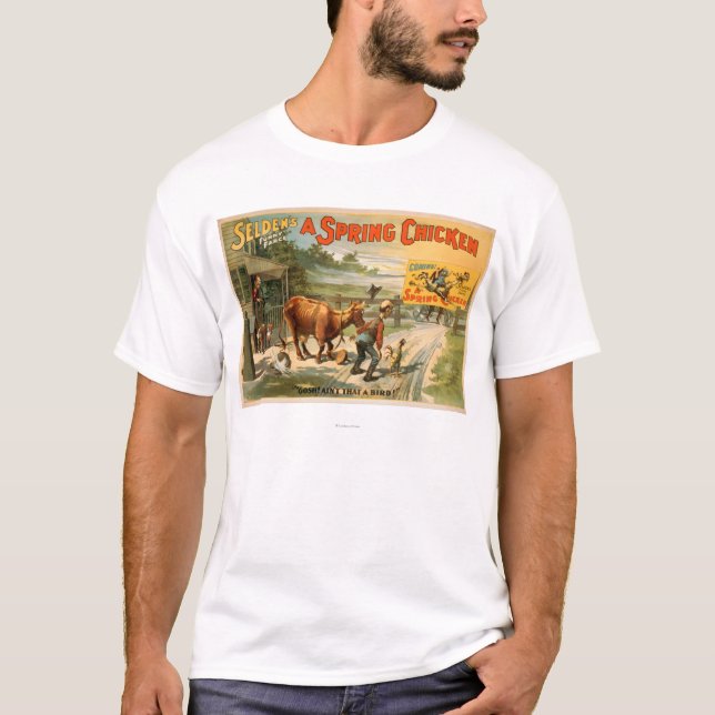 Camiseta La farsa divertida de Selden, un juego del pollo (Anverso)