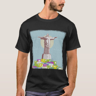 Camiseta La Favela del Afiche de Viaje Cristo Redentor