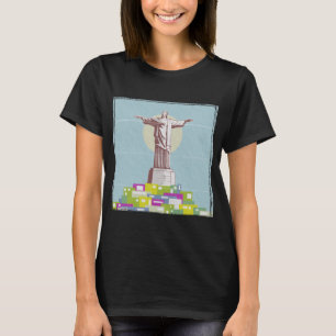 Camiseta La Favela del Afiche de Viaje Cristo Redentor