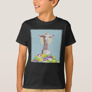 Camiseta La Favela del Afiche de Viaje Cristo Redentor