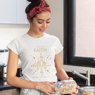 Camiseta La fe cristiana del boho es más grande que el mied