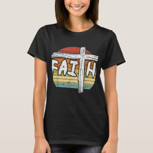 Camiseta La fe cruza el ocaso Dios religioso Jesús Cristian