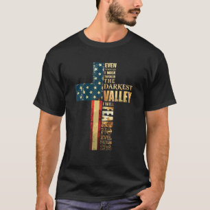 Camiseta La fe cruza la bandera estadounidense Cristo Jesús