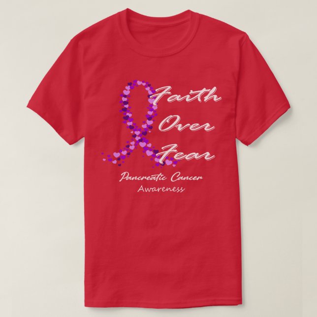 Camiseta La Fe De Conciencia Sobre El Cáncer Páncreático Po (Diseño del anverso)
