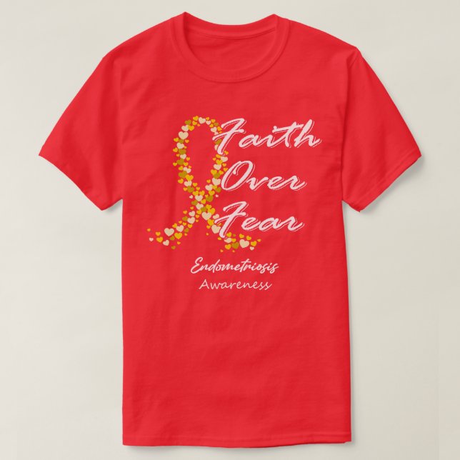 Camiseta La Fe De Concienciación Sobre La Endometriosis Por (Diseño del anverso)