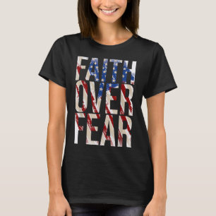 Camiseta La fe de la bandera de los Estados Unidos por el m