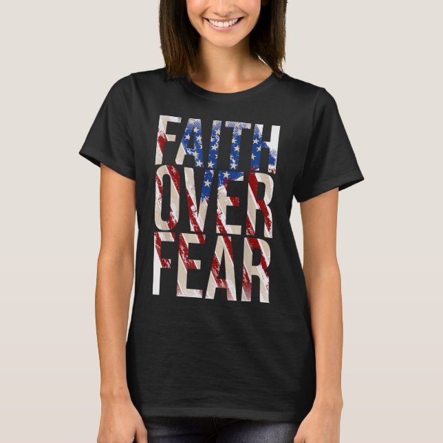Camiseta La fe de la bandera de los Estados Unidos por el m (Anverso)
