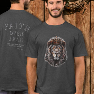 Camiseta La fe de los leones sobre el miedo